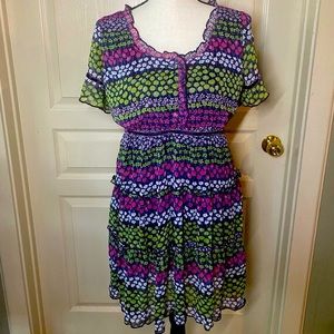 🌺 4 Items 25$🌺 Poppy Garden Floral Dress - Ruffles - Multicolor LARGE